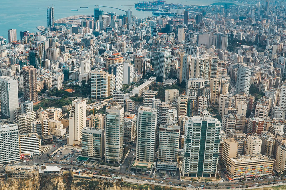 Aerial View of Beirut, Sin El Fil where Servcorp premium addresses are located.
